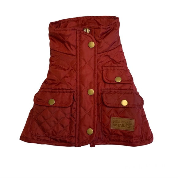 HP Pet Barn Coat | Insulated Puffer Jacket | Boutique | New | XS | Burgundy Dog - Picture 5 of 17